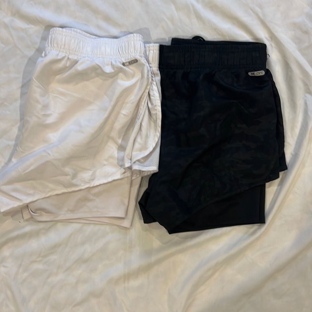 White and Black sport shorts
